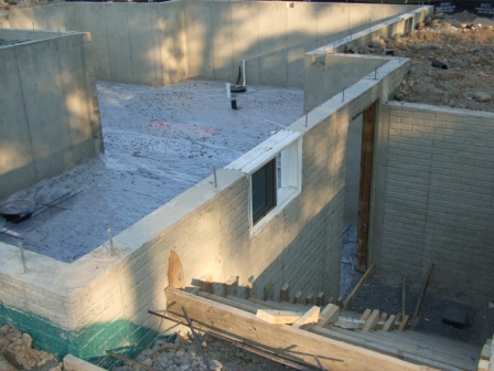 Back view of basement
