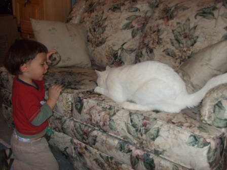 Alex and Sylvia in the basement